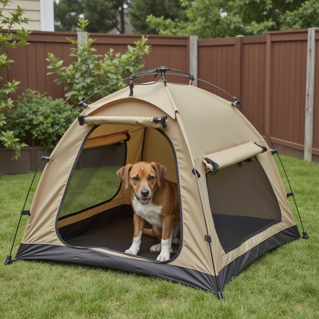4. Portable Canvas Dog Tent: Lightweight & Travel-Ready