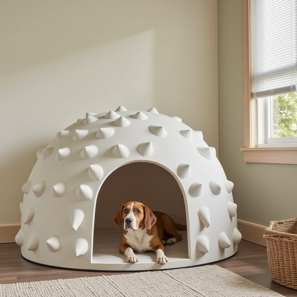 7. Igloo-Shaped Dog House: Cozy & Insulated