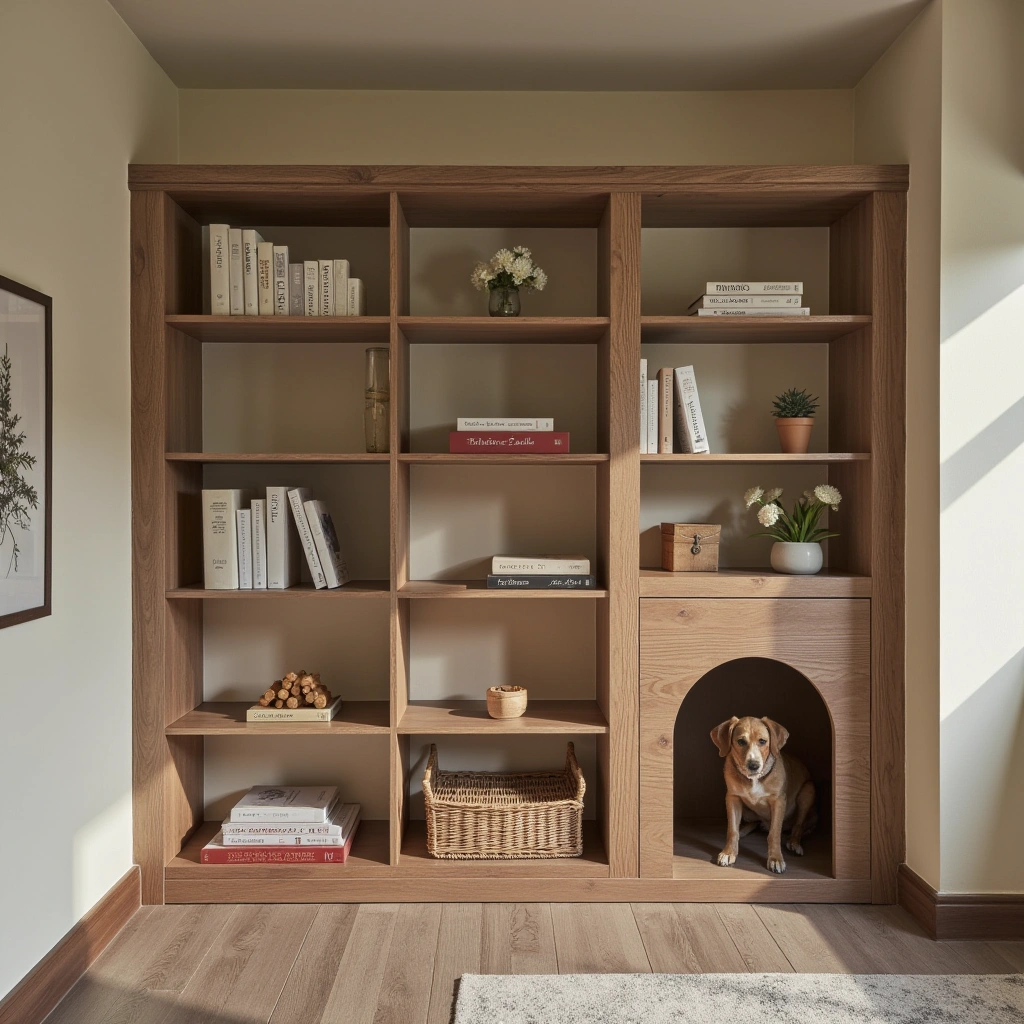 9. Dog House Bookshelf Combo: Functional & Fun
