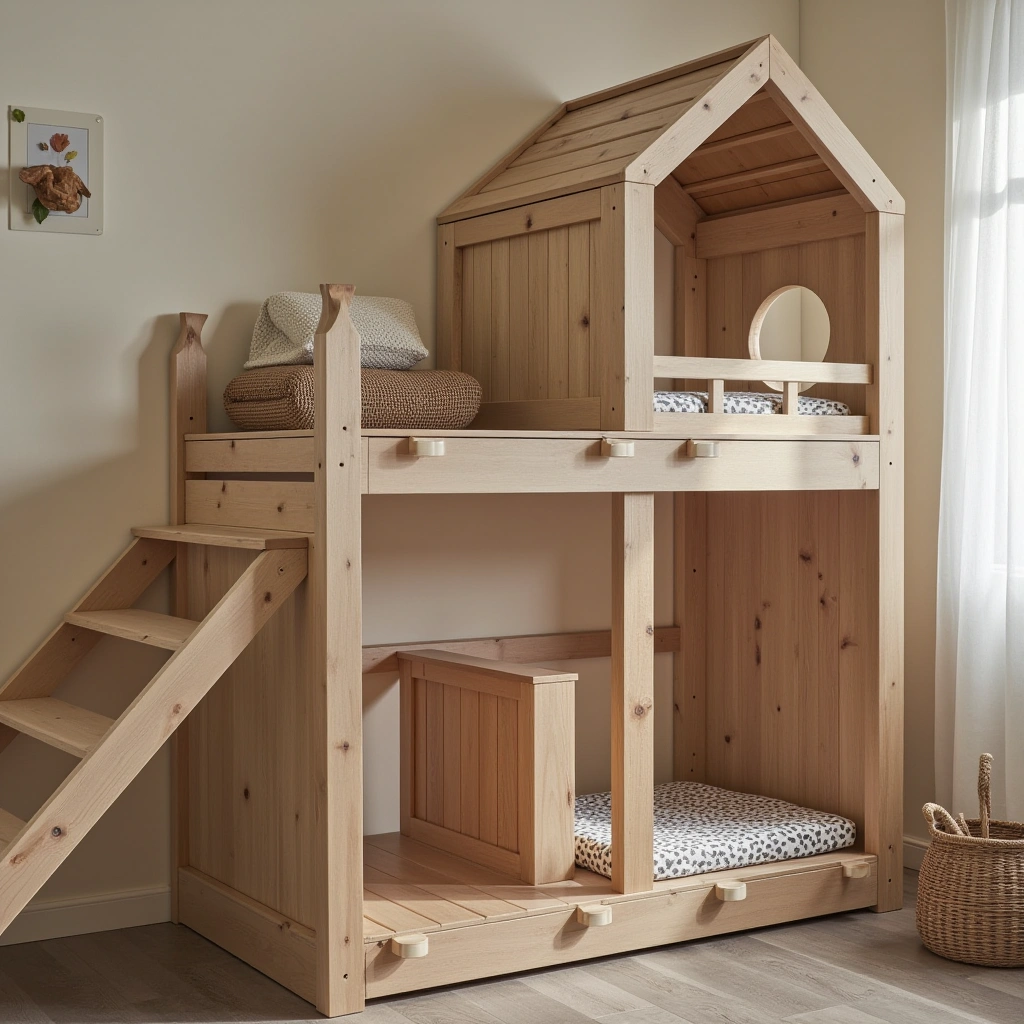 15. Multi-Level Dog House: Adventure & Space