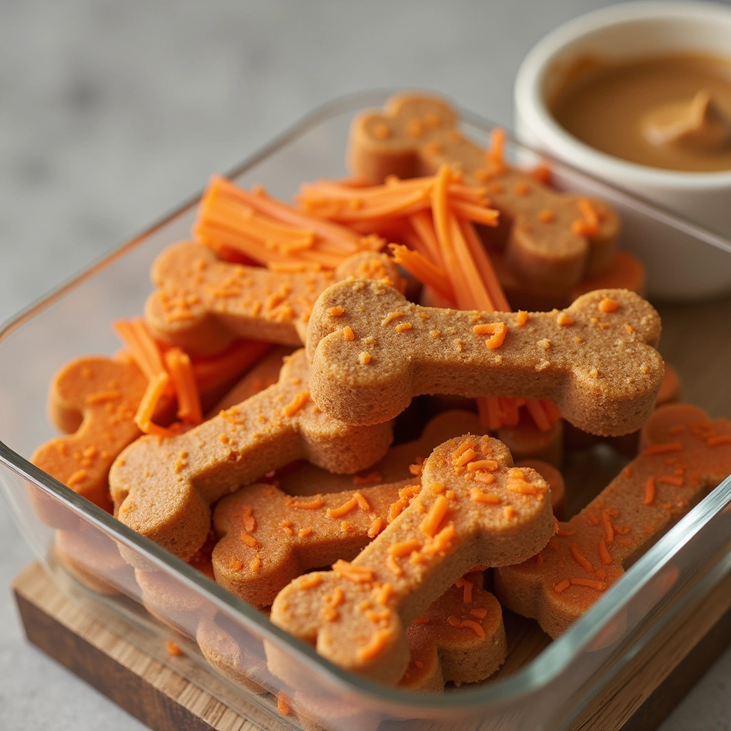 Frozen Peanut Butter and Carrot Crunch Treats