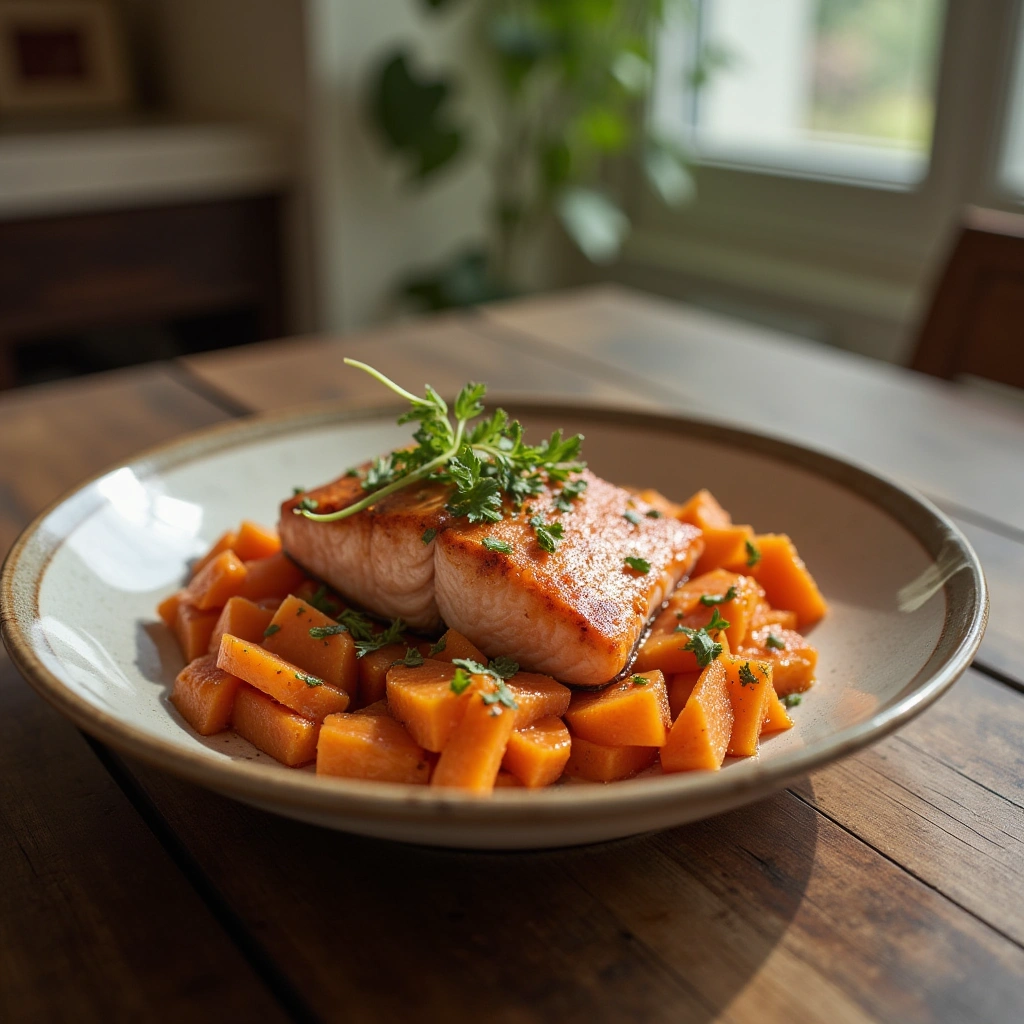 Salmon and Sweet Potato Delight: Omega-3 Rich Anti-Inflammatory Meal