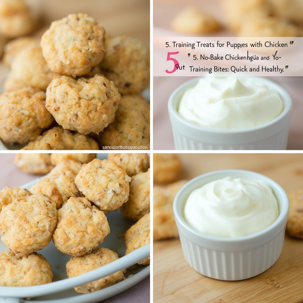 5. No-Bake Chicken and Yogurt Training Bites: Quick and Healthy