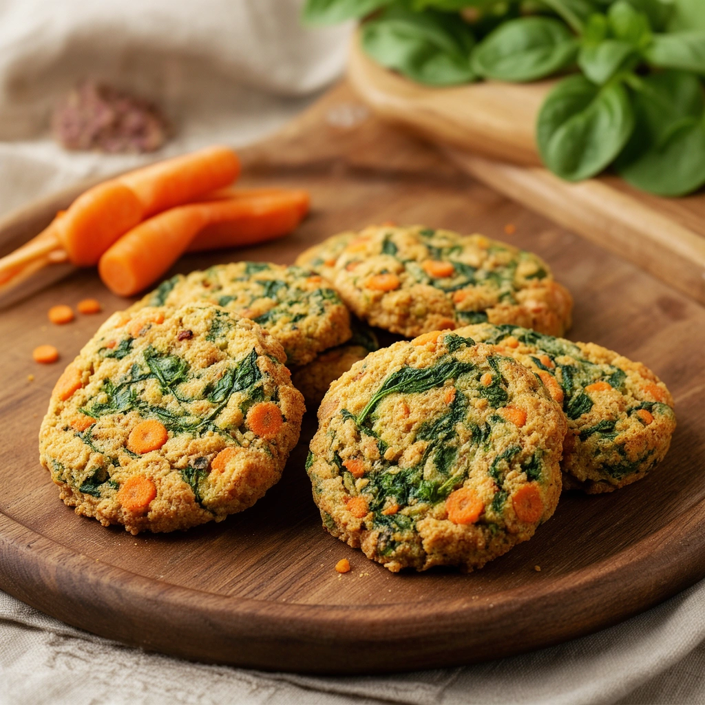 Spinach and Carrot Biscuits