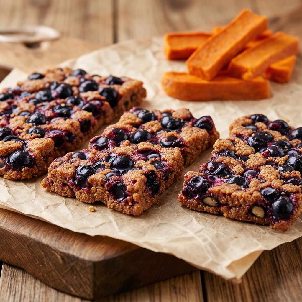 2. Blueberry and Sweet Potato Chews: Grain-Free Goodness
