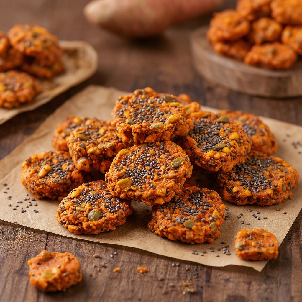 3. Sweet Potato and Chia Seed Crunchies