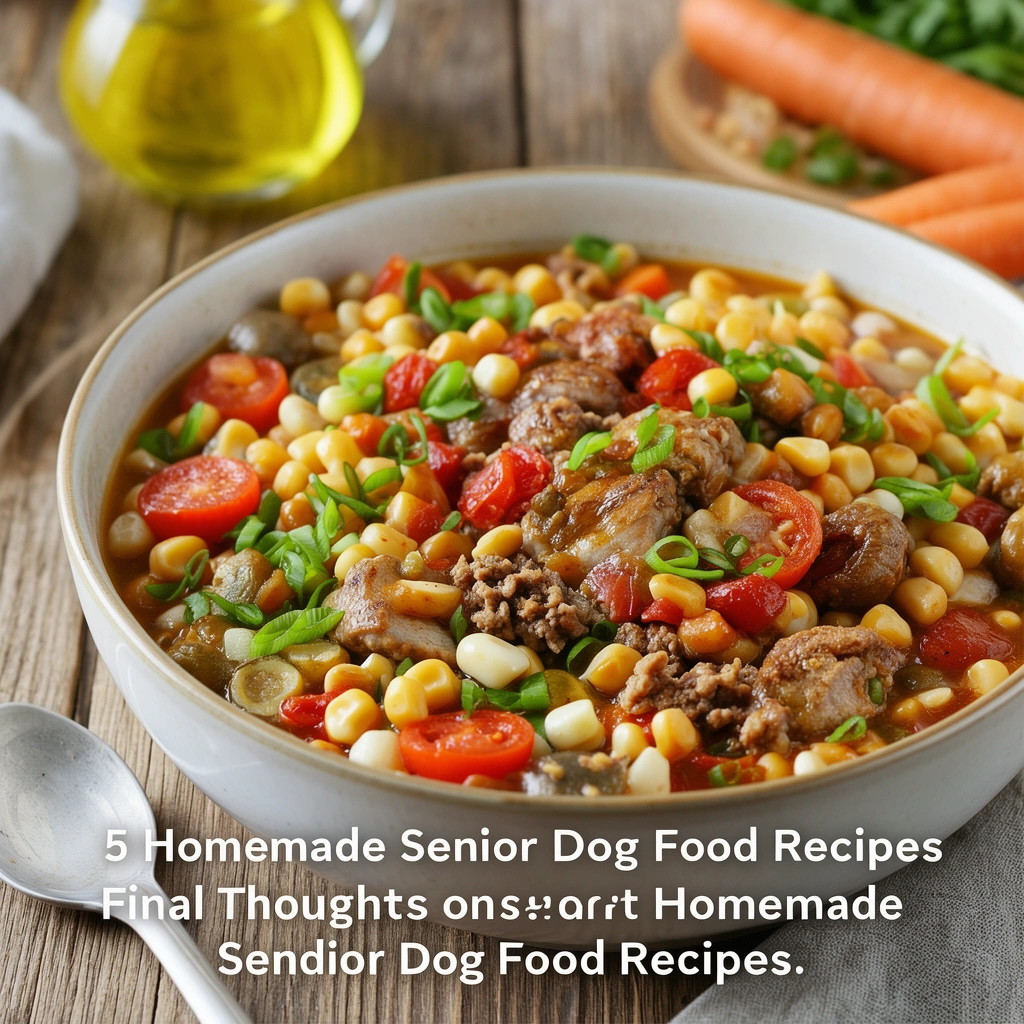 Final Thoughts on Homemade Senior Dog Food Recipes
